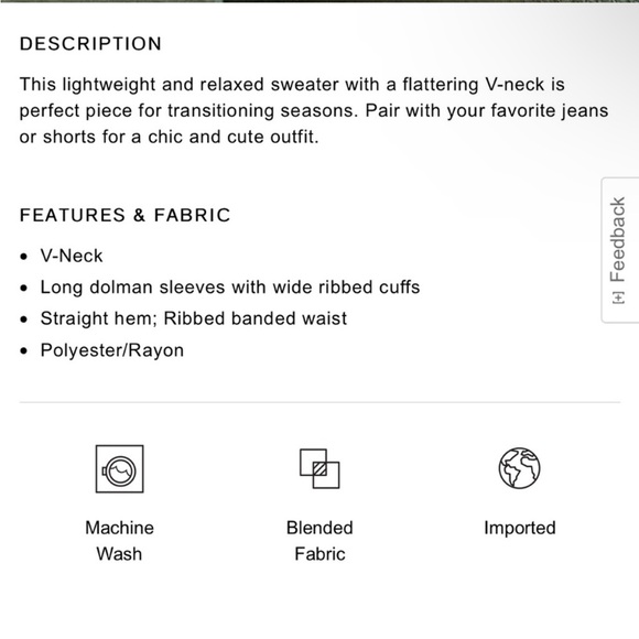 Express V-Neck Relaxed Dolman Sleeve Sweater - Picture 5 of 10